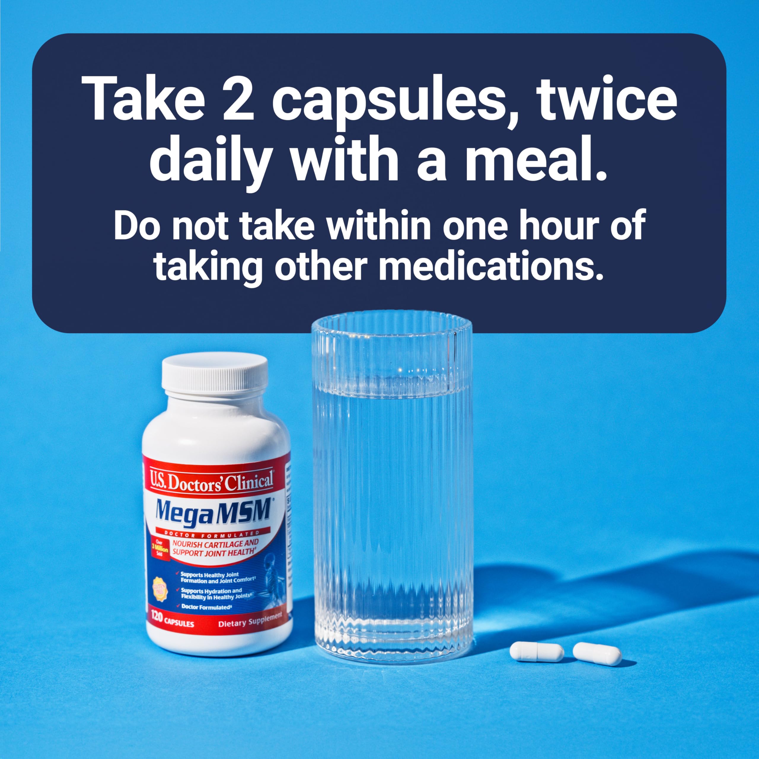 US Doctors’ Clinical Mega MSM store display conveys reliable joint health support.