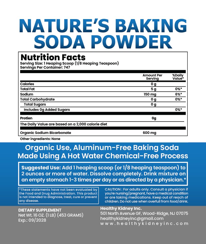 US-made Kidney Restore baking soda in reusable packaging