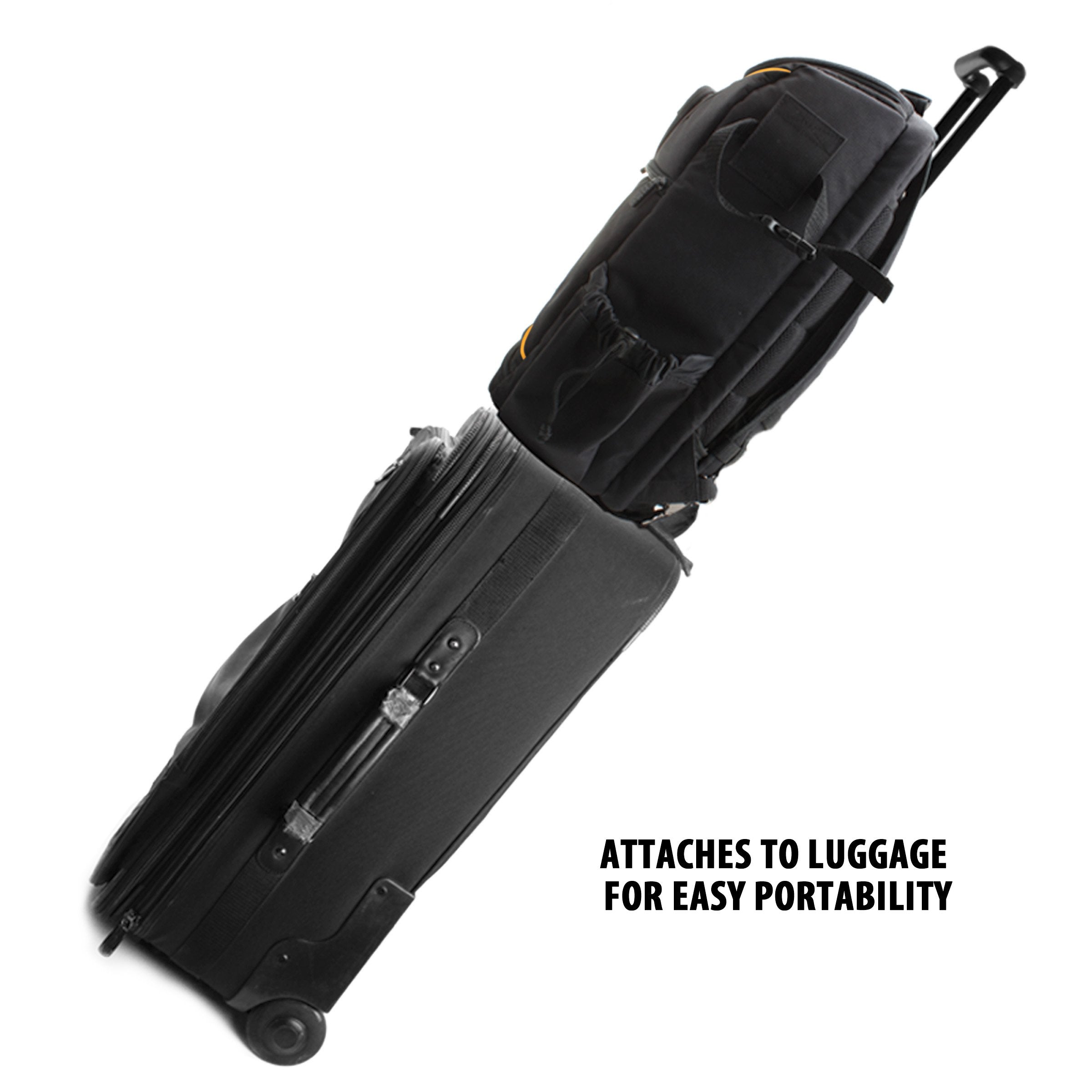 USA Gear CPAP Backpack integrated rain cover deployed for weather protection.