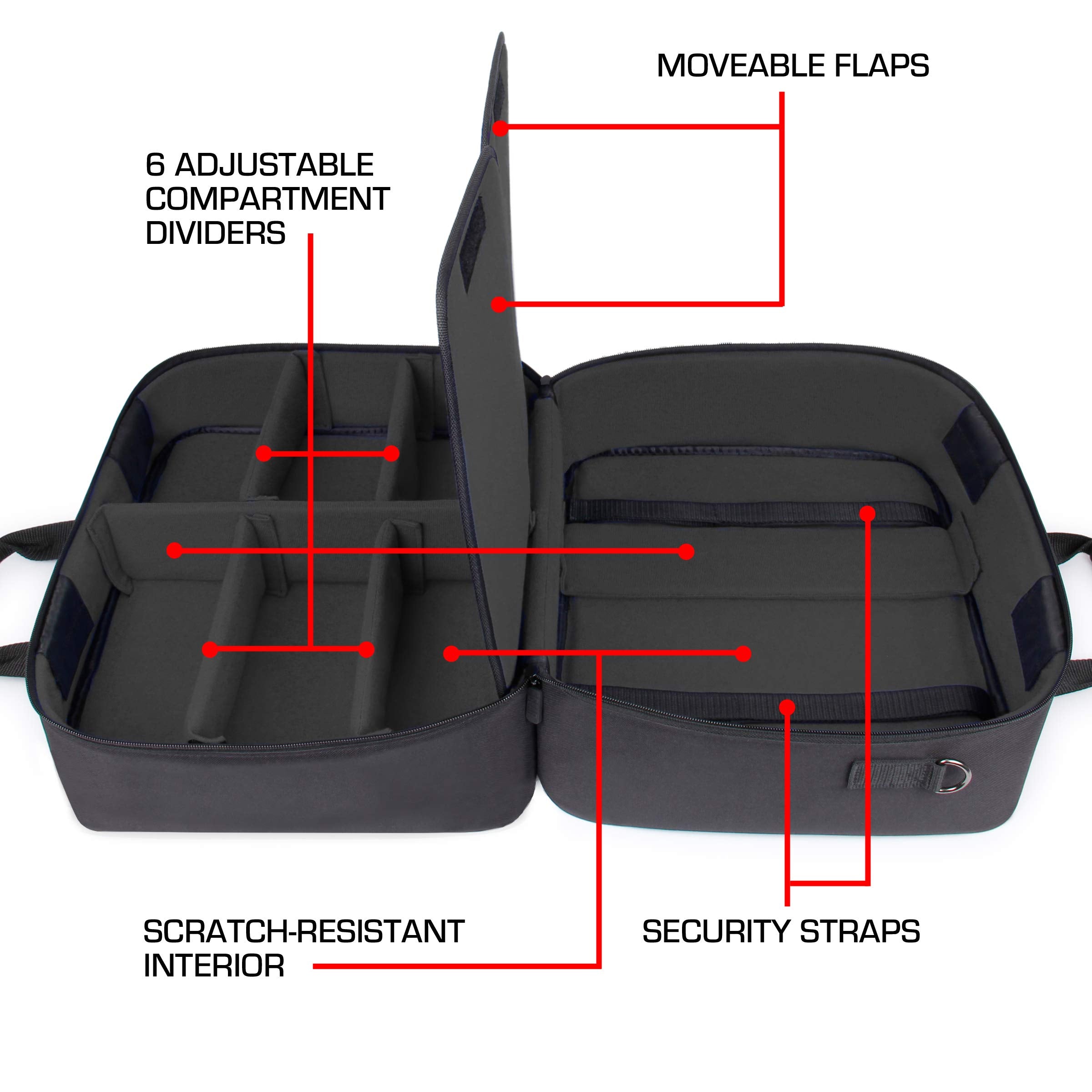 USA Gear XL CPAP bag external pocket provides quick access to mask parts.