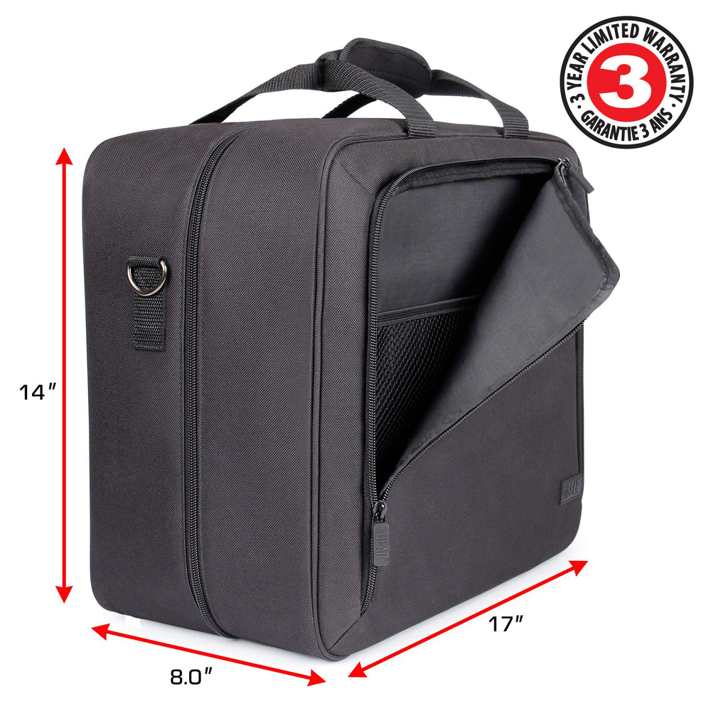 USA Gear XL CPAP travel bag interior with adjustable dividers keeps CPAP and accessories organized.