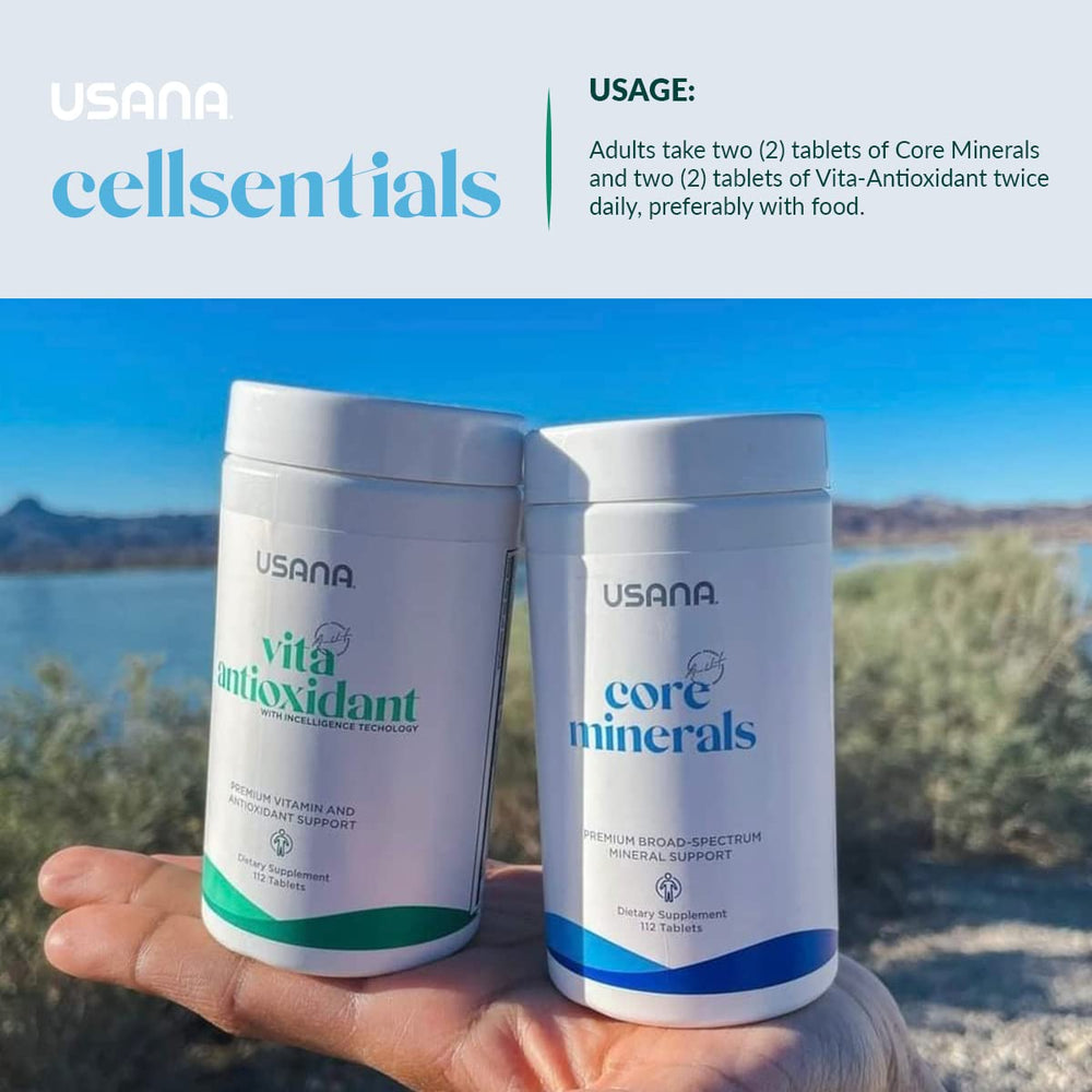 USANA CellSentials total body health bundle presentation suggesting daily wellness.