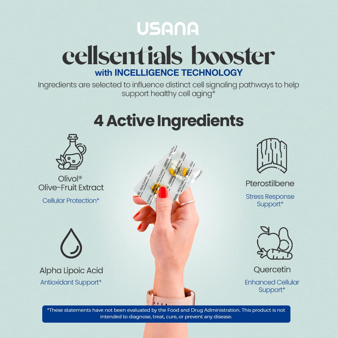 USANA HealthPak MagneCal D packet highlighting bone strength and energy metabolism
