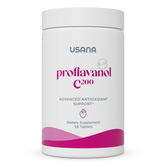 USANA Proflavanol C200 bottle front showing daily antioxidant support