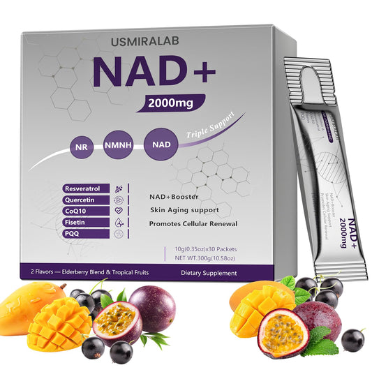 USMIRALAB NAD+ liquid bottle pour for quick energy support