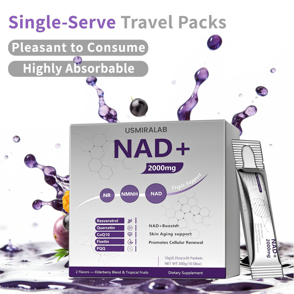 USMIRALAB NAD+ sachet twist for on-the-go use