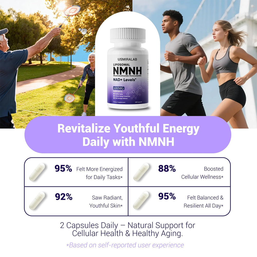 USMIRALAB NAD+ boost concept visualizing energy and mental clarity