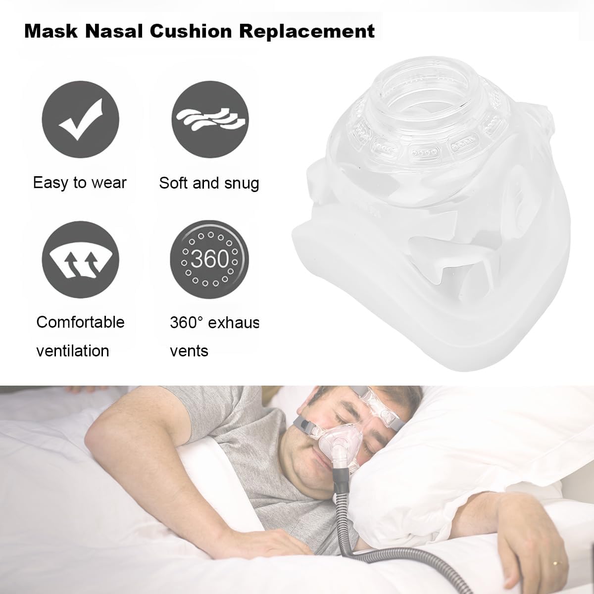 USNUANNU Mirage FX nasal cushion replacement keeps installation easy and reliable