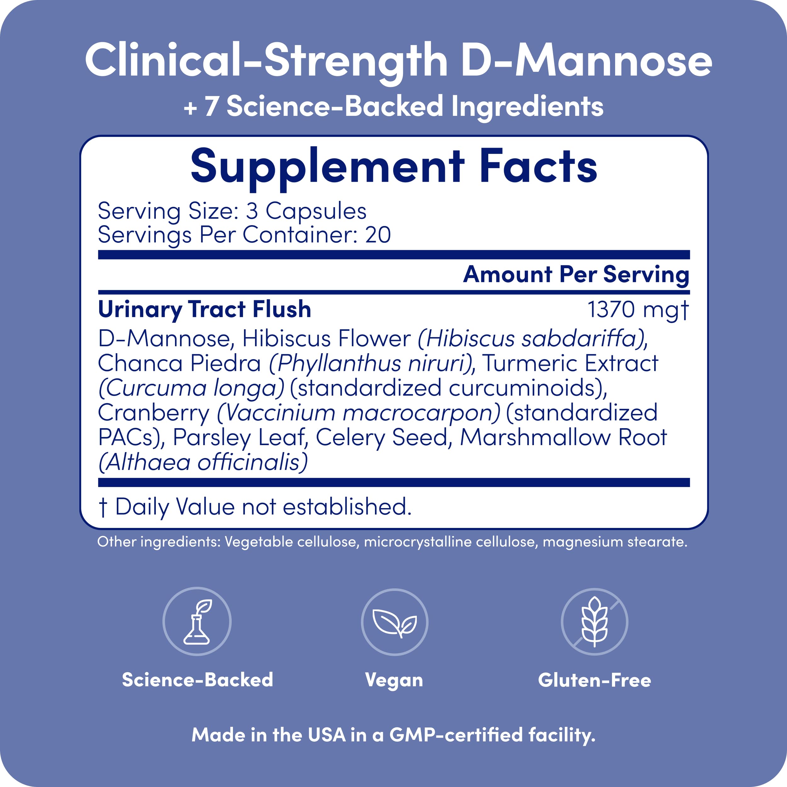 UT-Fem Solution bottle shown with glasses for everyday urinary tract support.