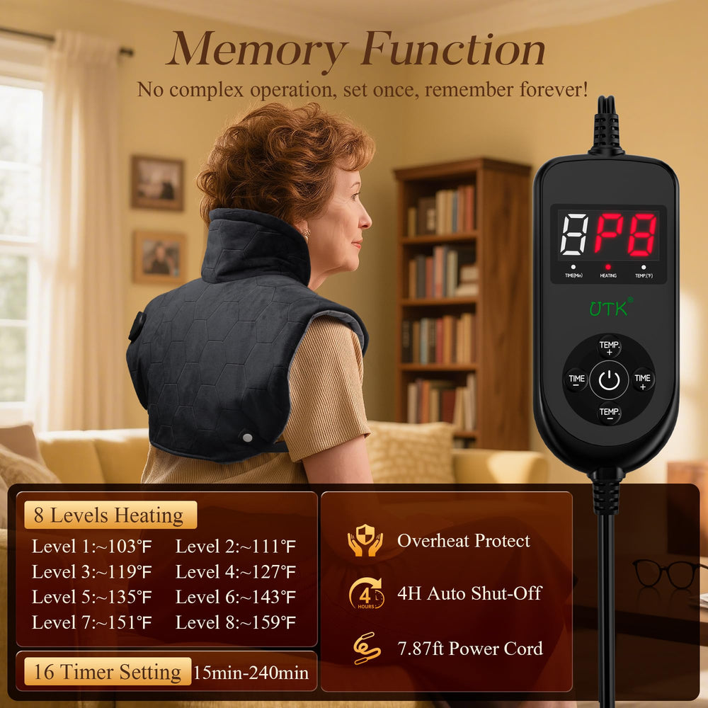 UTK extended cord design allows freedom of movement while heating.