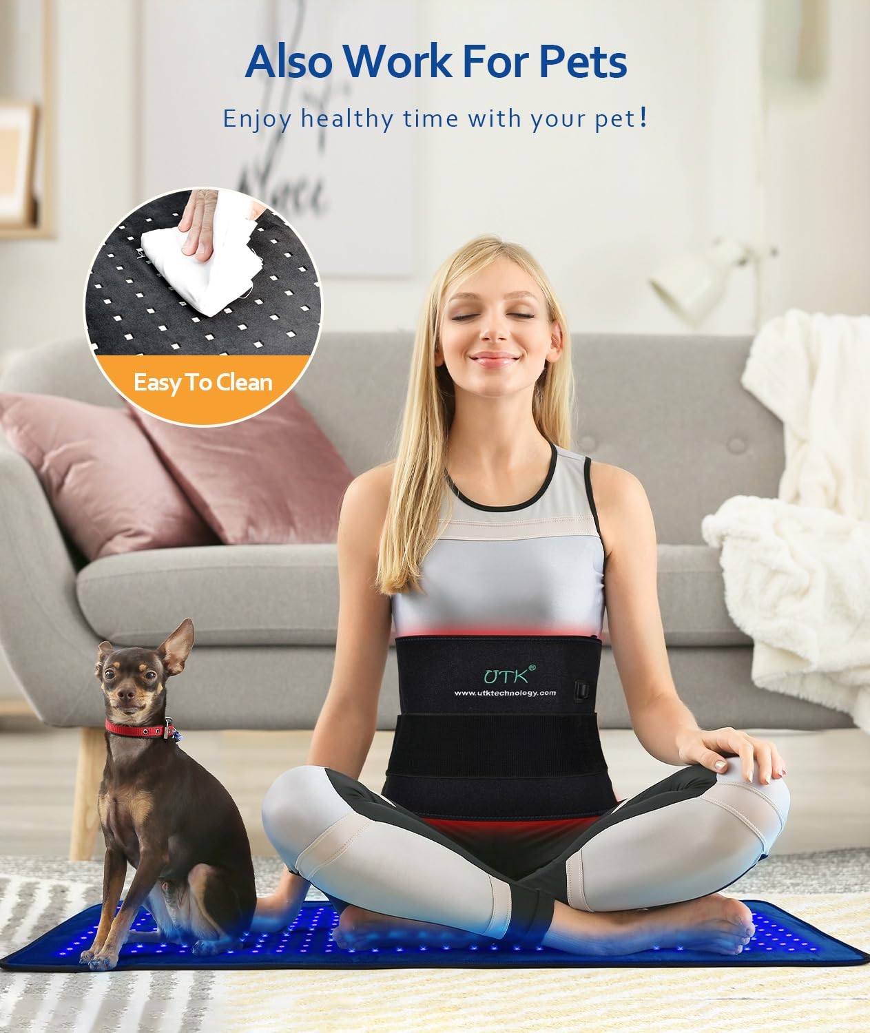 UTK blanket includes three pulse settings to customize rhythm and feel.
