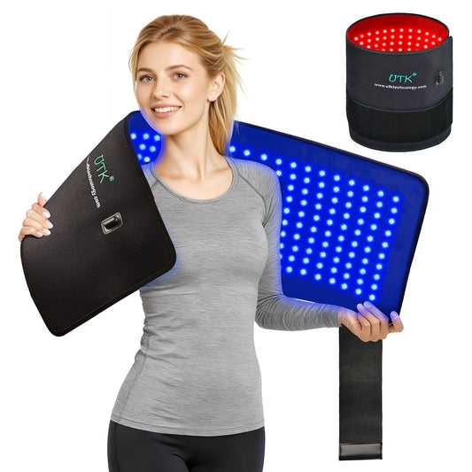 UTK 36x11 blue-red light therapy blanket shows full back coverage for wide relief.