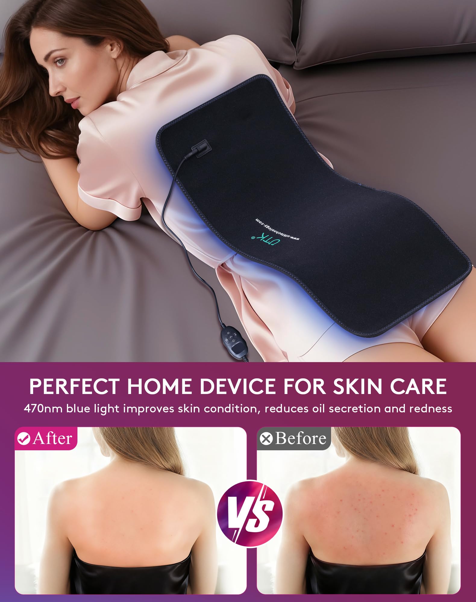 UTK adjustable elastic band securing the mat around the body during use