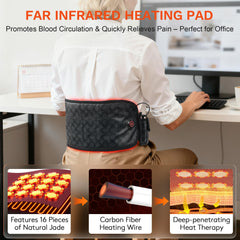 UTK jade stones glow inside belt, delivering gentle warmth.