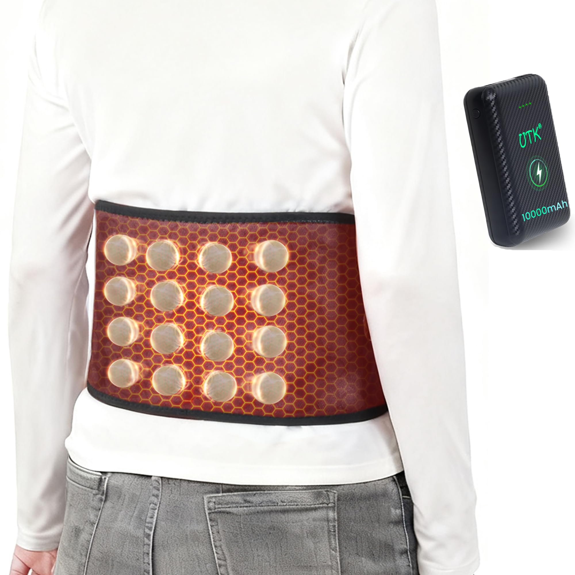 UTK cordless heating pad back heat for focused relief