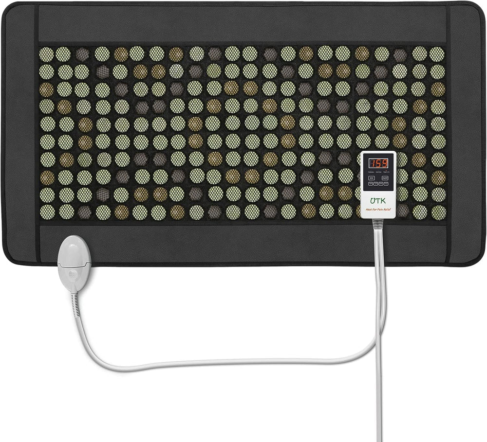 UTK far infrared heating pad back view showing large surface for full-back warmth