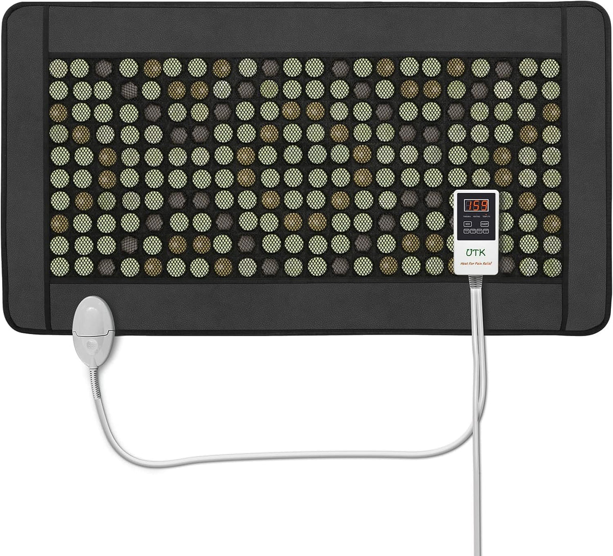 UTK far infrared heating pad back view showing large surface for full-back warmth