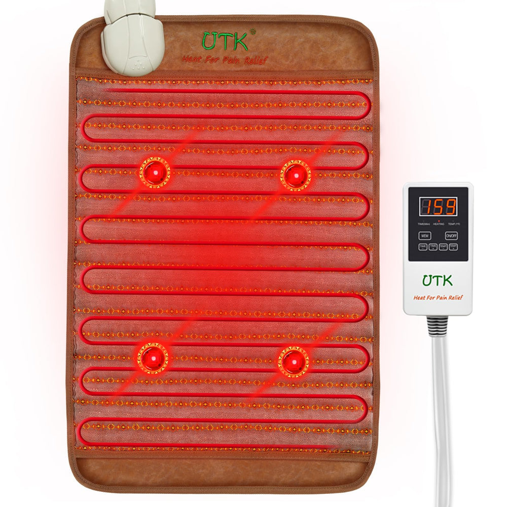 UTK far infrared heating pad front view delivering full coverage warmth