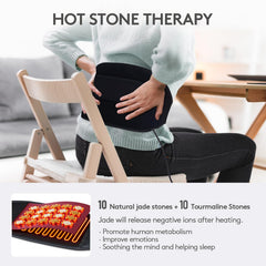 UTK heating pad with 20 natural jade stones for steady warmth