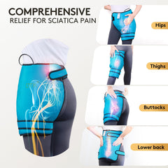Large 17x17 inch surface offers expansive heat coverage for the hip area.