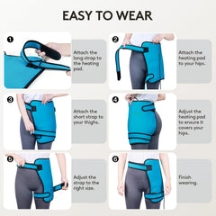 Pad worn on the hip during daily activities for targeted comfort.