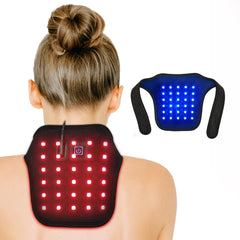 UTK neck wrap displaying blue and red light therapy for neck comfort