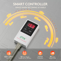 UTK pad safety with quadruple overheat protection for worry-free sessions