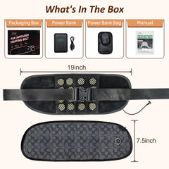 UTK rechargeable battery belt powering hours of warmth on the go.