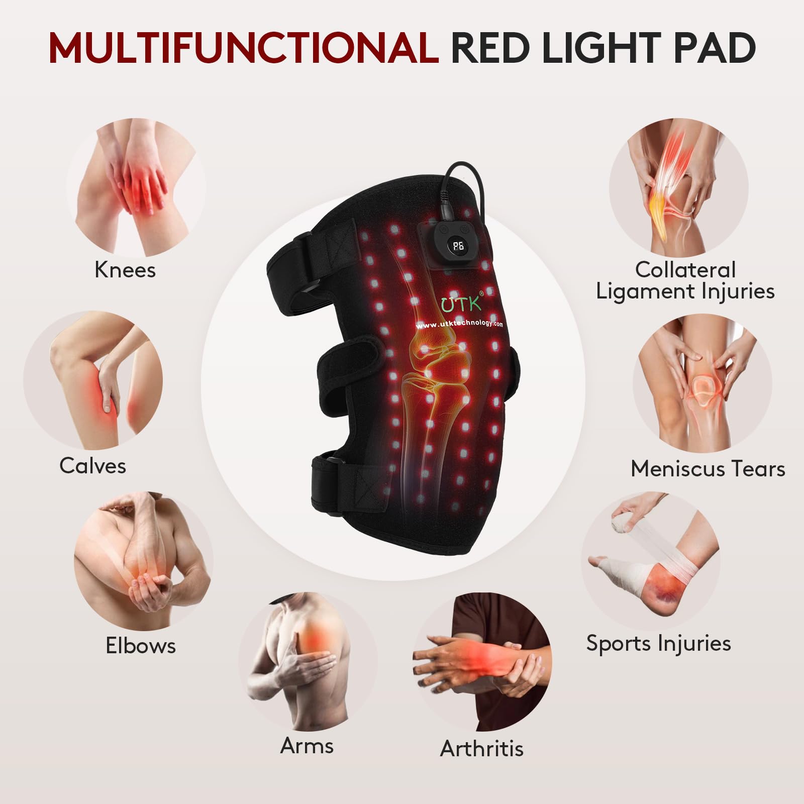 UTK red light elbow pad side view for versatile use