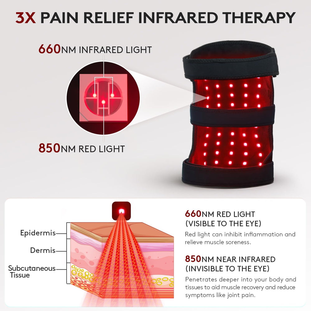 UTK red light knee pad side view with ergonomic fit