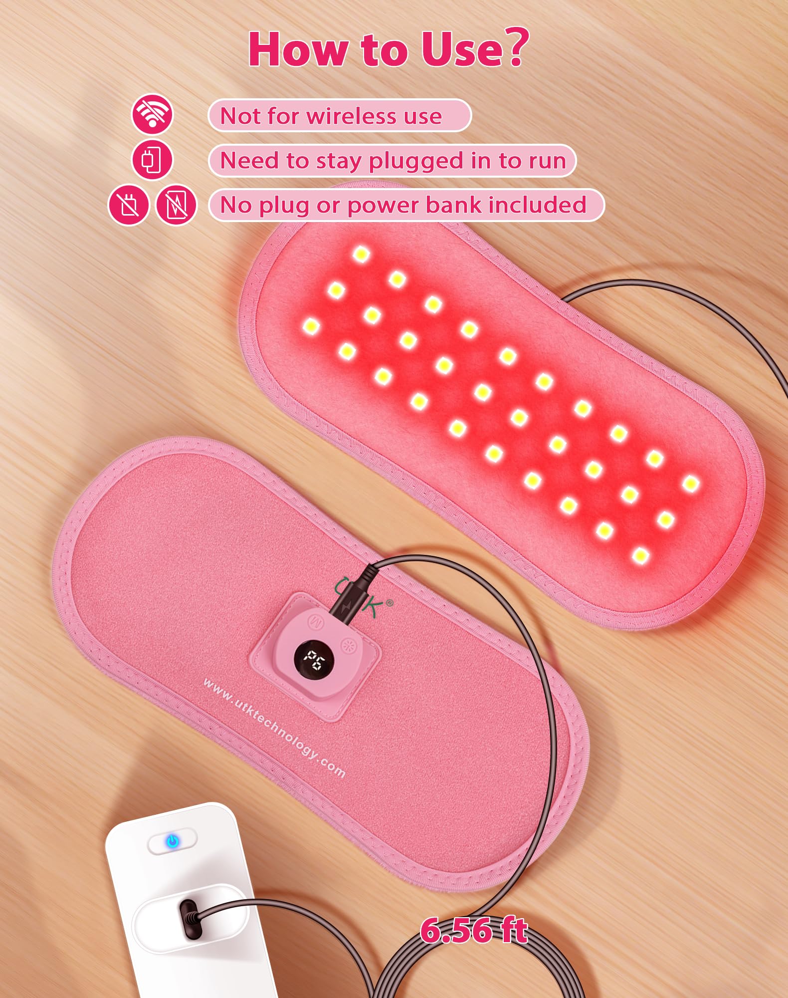 UTK red light therapy belt portable storage fits in your bag