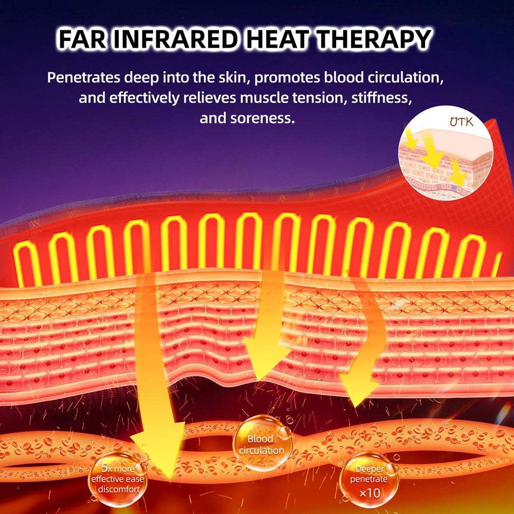 UTK strap-on chair heat pad secured to a chair for hands-free relaxation