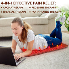 UTK weighted heating pad back coverage showing soothing heat across the back