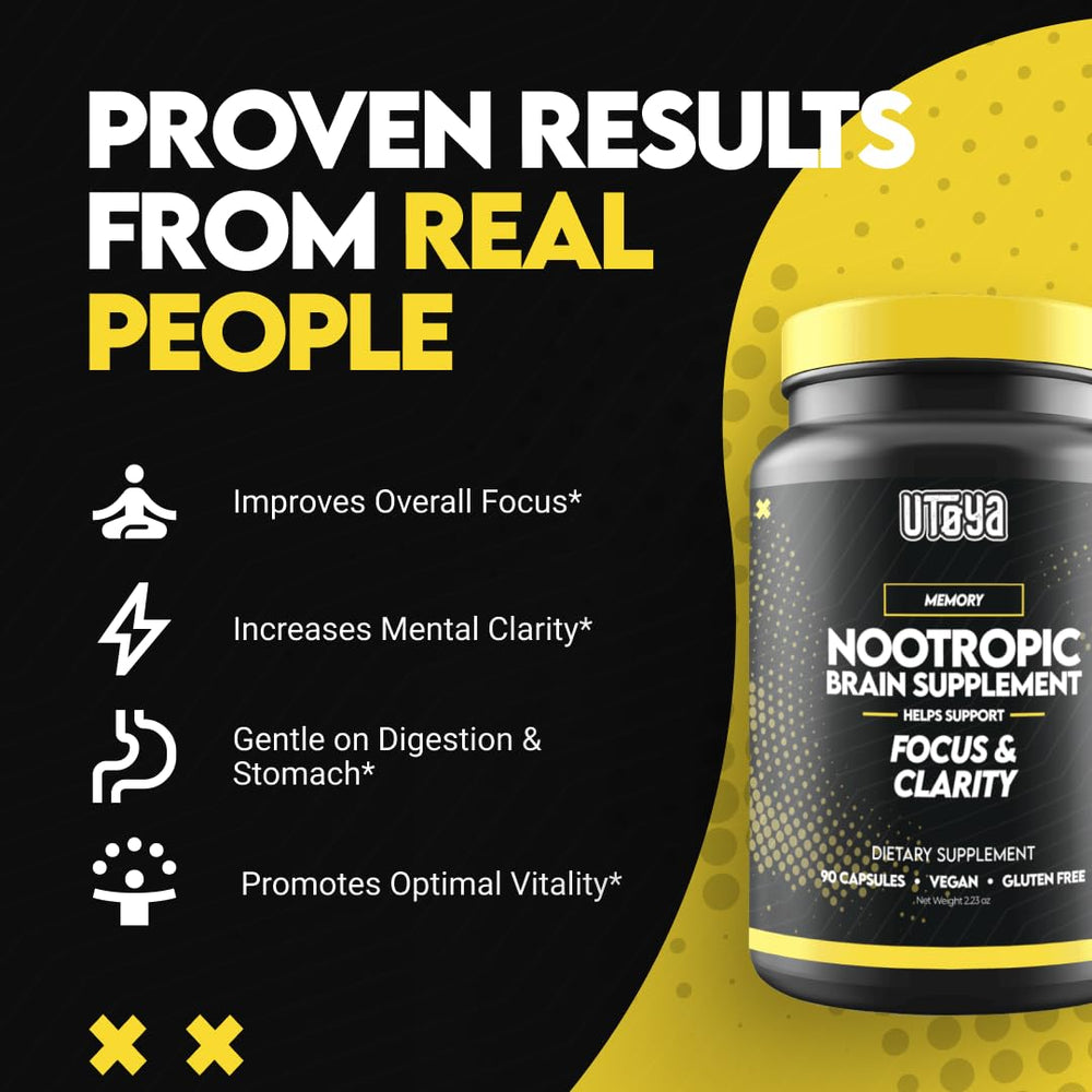 UTOYA daily-dosage capsules illustrate simple routine for steady brain fuel.