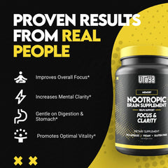 UTOYA daily-dosage capsules illustrate simple routine for steady brain fuel.