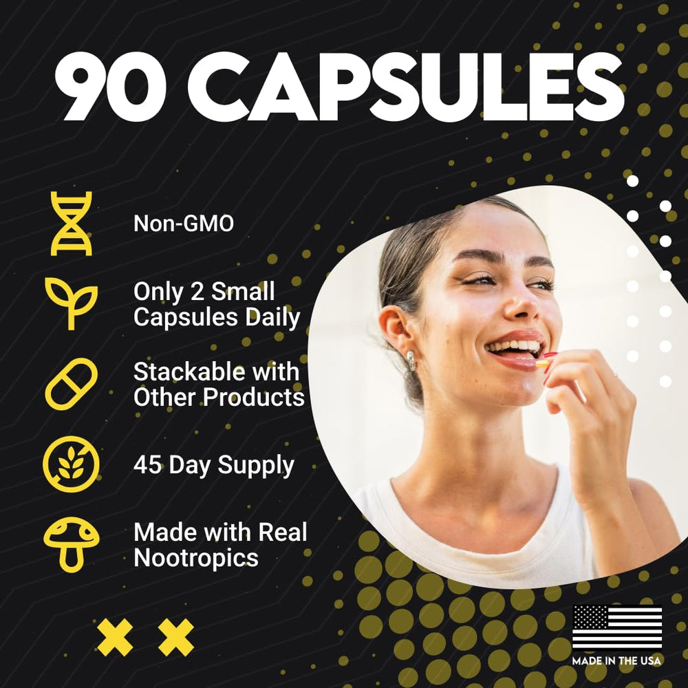 UTOYA science-backed blend on bottle hints clarity and calm focus.