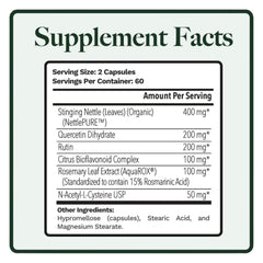 Allurtica capsules being poured, highlighting simple, non-drowsy daily use