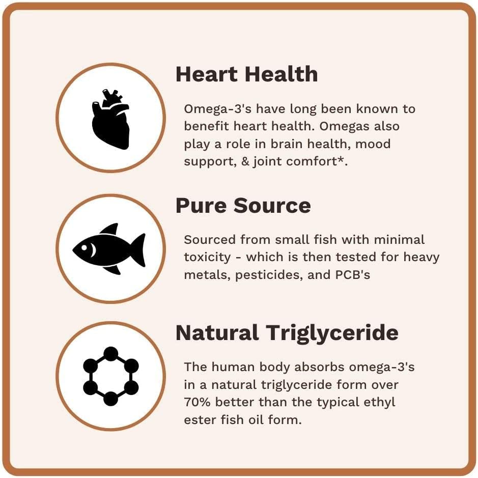 Utzy Naturals Omega-3 softgels close-up with lemon flavor.