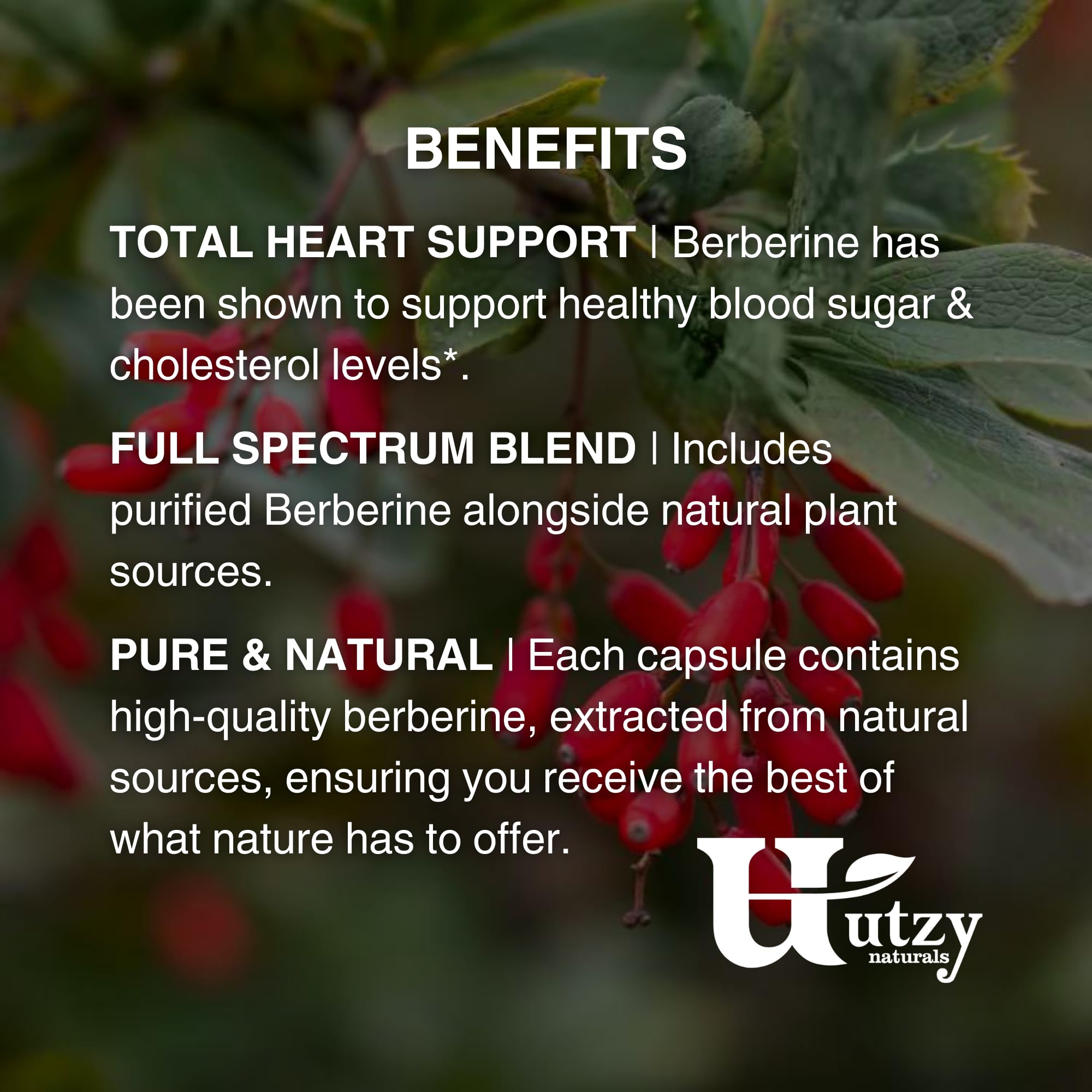 Utzy Naturals TriBerine bottle on a shelf for everyday wellness.