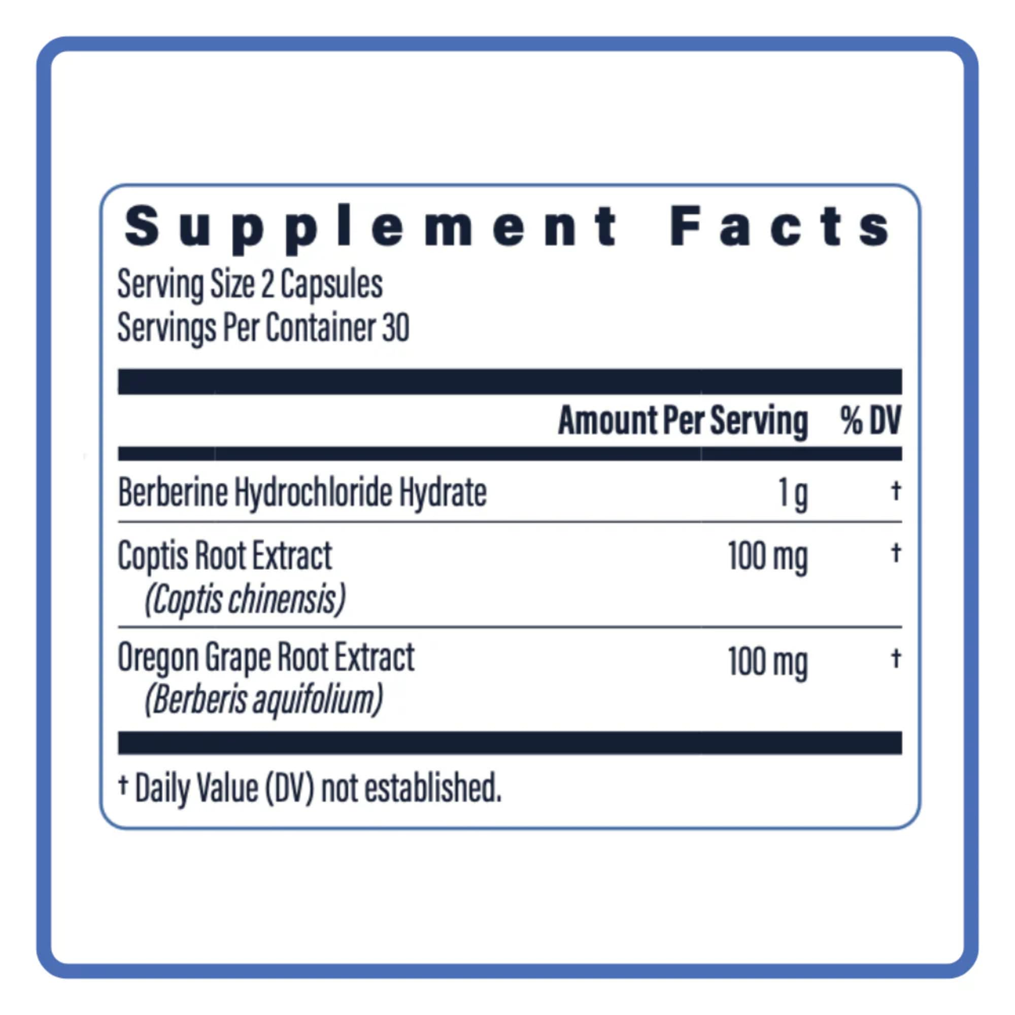 Close-up of TriBerine capsules highlighting full-spectrum berberine benefits.