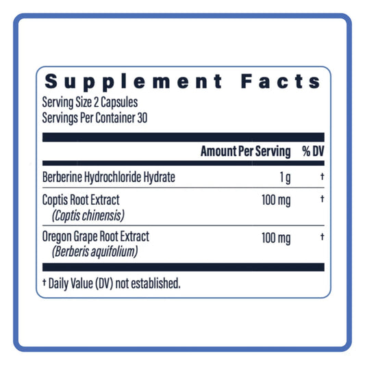 Close-up of TriBerine capsules highlighting full-spectrum berberine benefits.