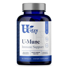 Utzy Naturals U-Mune bottle front view for immune support.