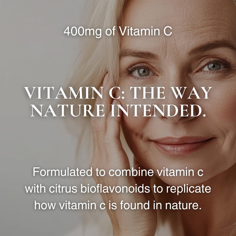 Utzy Naturals Vitamin C Complex bottle shows vegetarian capsules for easy daily intake