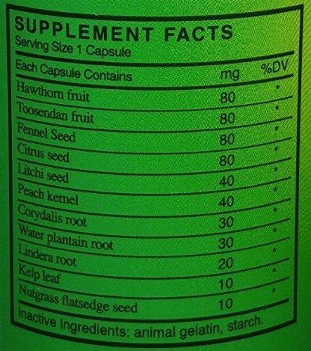 Close-up of Hawthornia bottle label with dosage guidance for daily use.