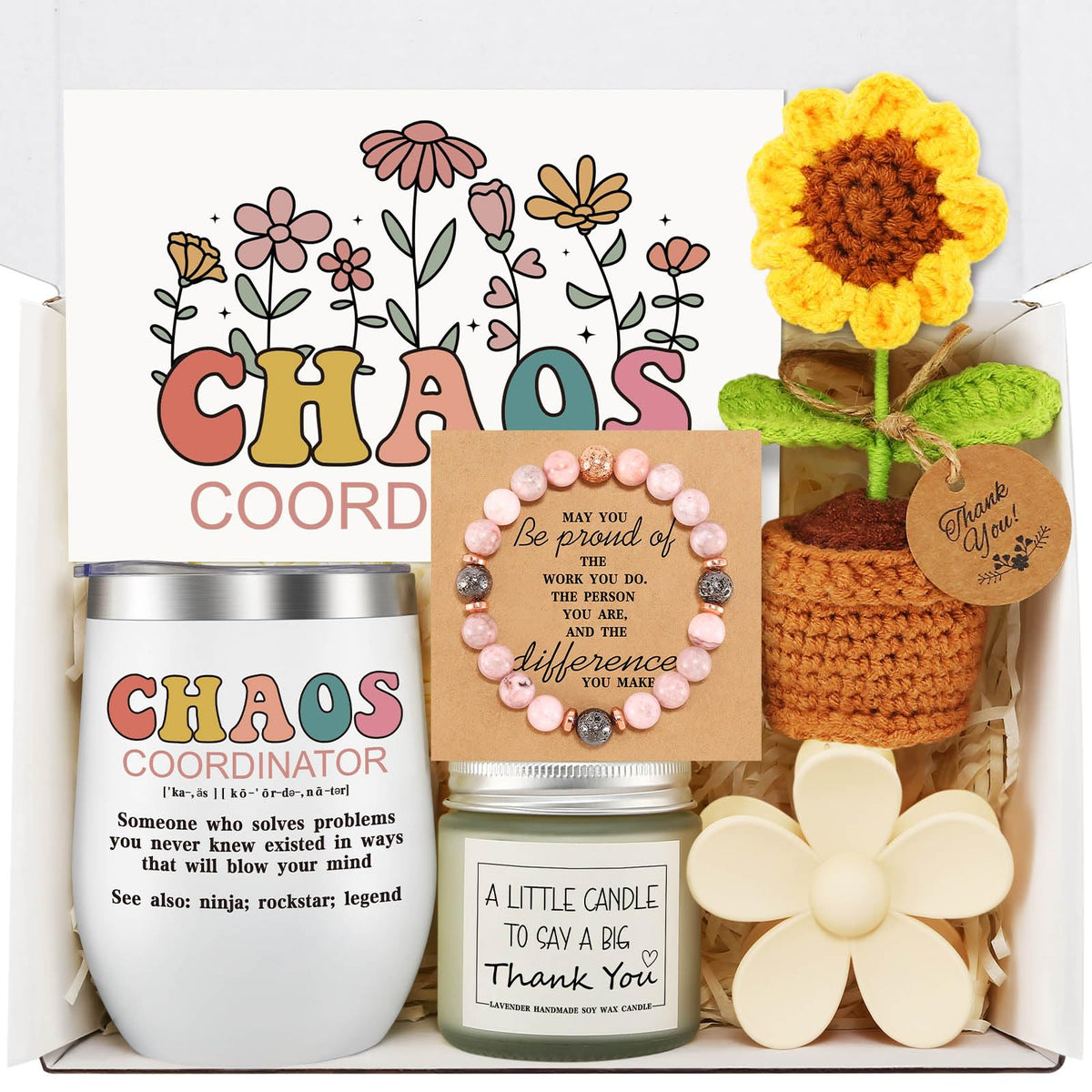 Uwingess Chaos Coordinator tumbler designed for hot or cold drinks at work.