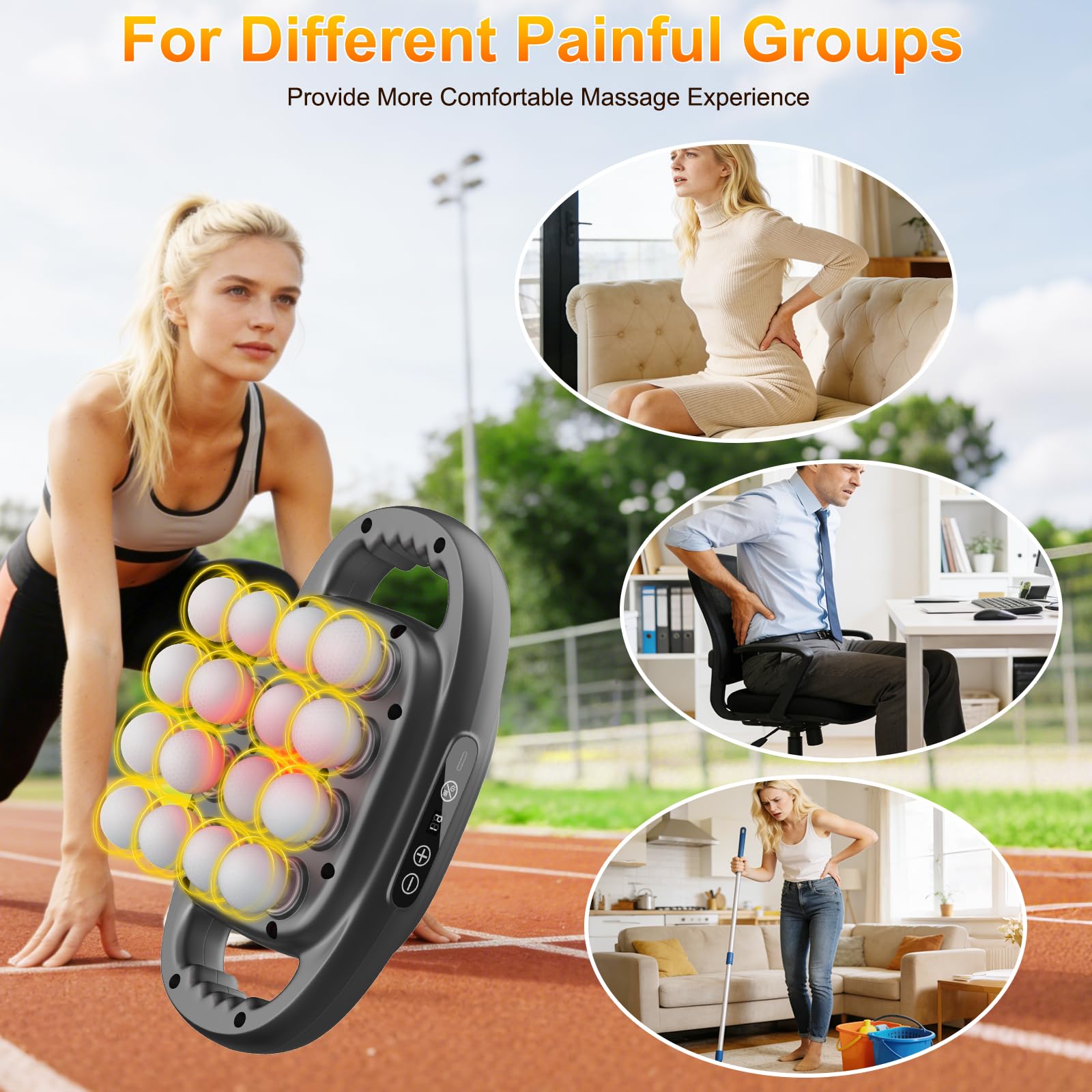 Uwqaqx deep tissue head targets back and legs for comfort