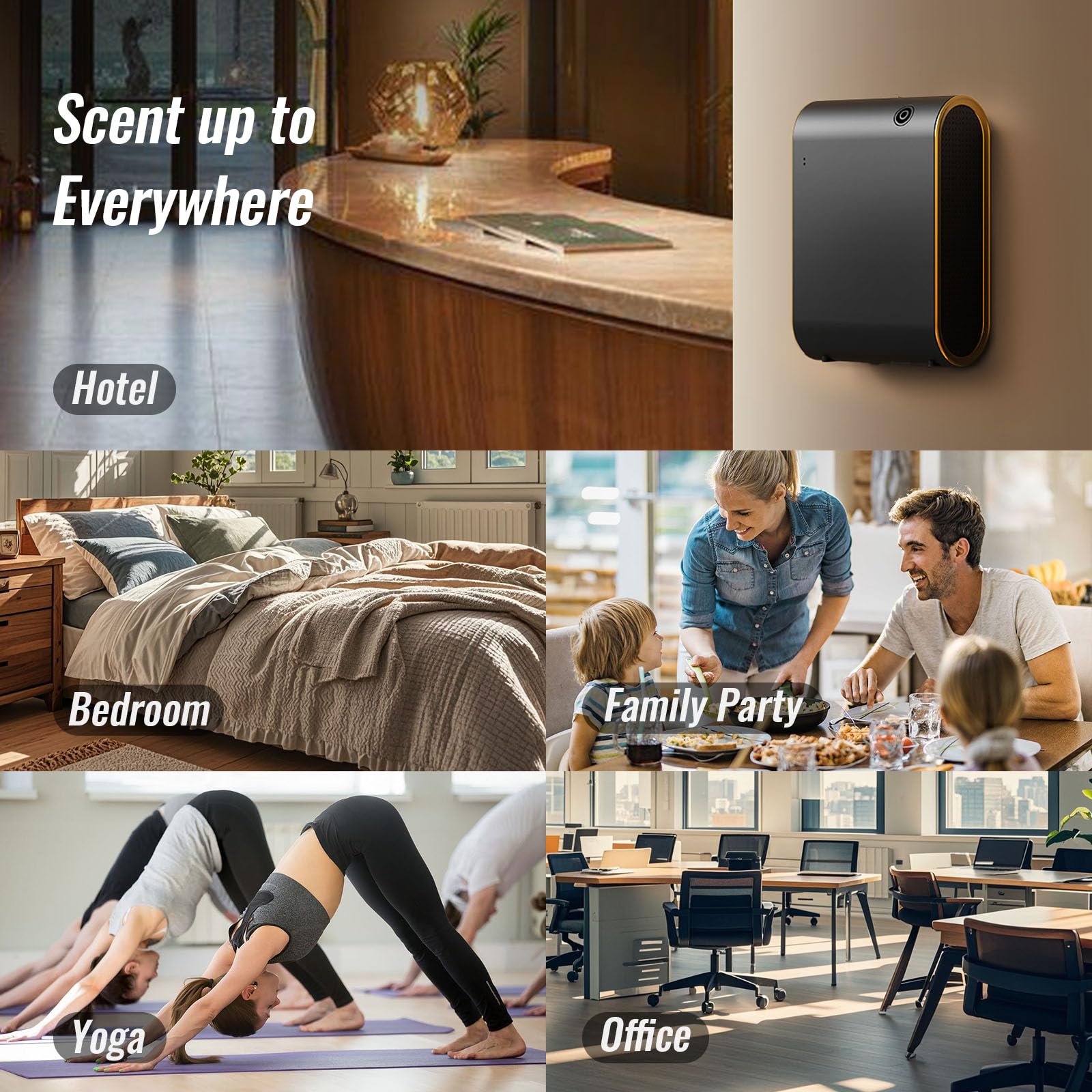 UXIKAPEEN Scent Air Machine wall-mount ready option suits venues with fixed placement.