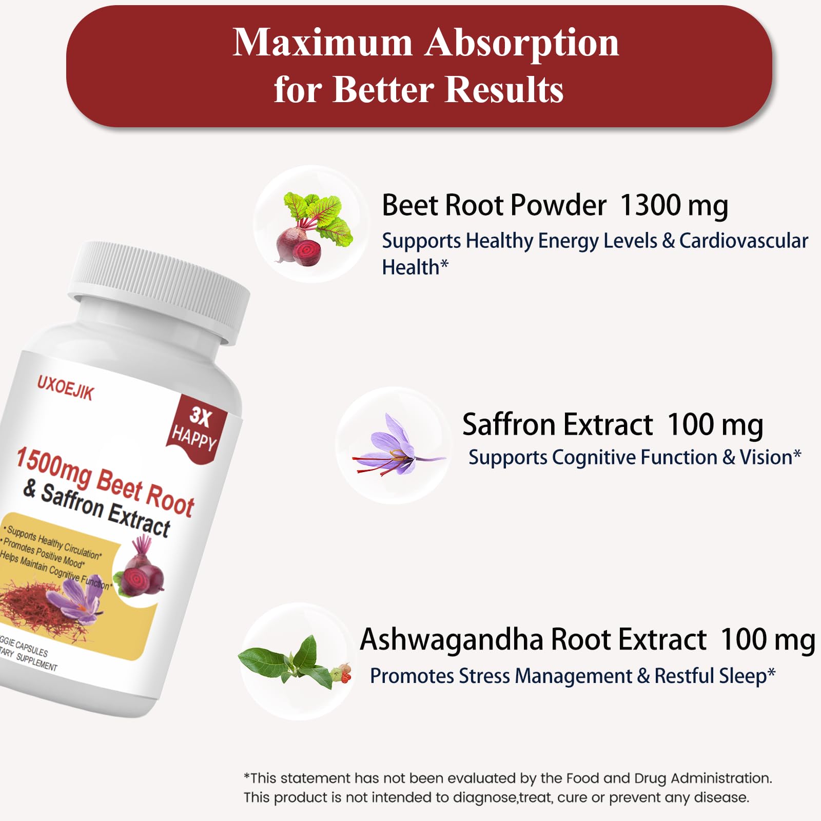 UXOEJIK saffron-extract close-up highlighting focus-support benefits.