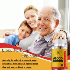 UYPO Blood Purifying Capsules bottle side label helps plan a daily routine.