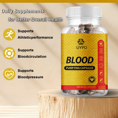 UYPO Blood Purifying Capsules display box with vegan label